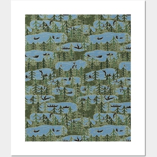 Lake Monster Cryptids - Linen Textured Finish Posters and Art